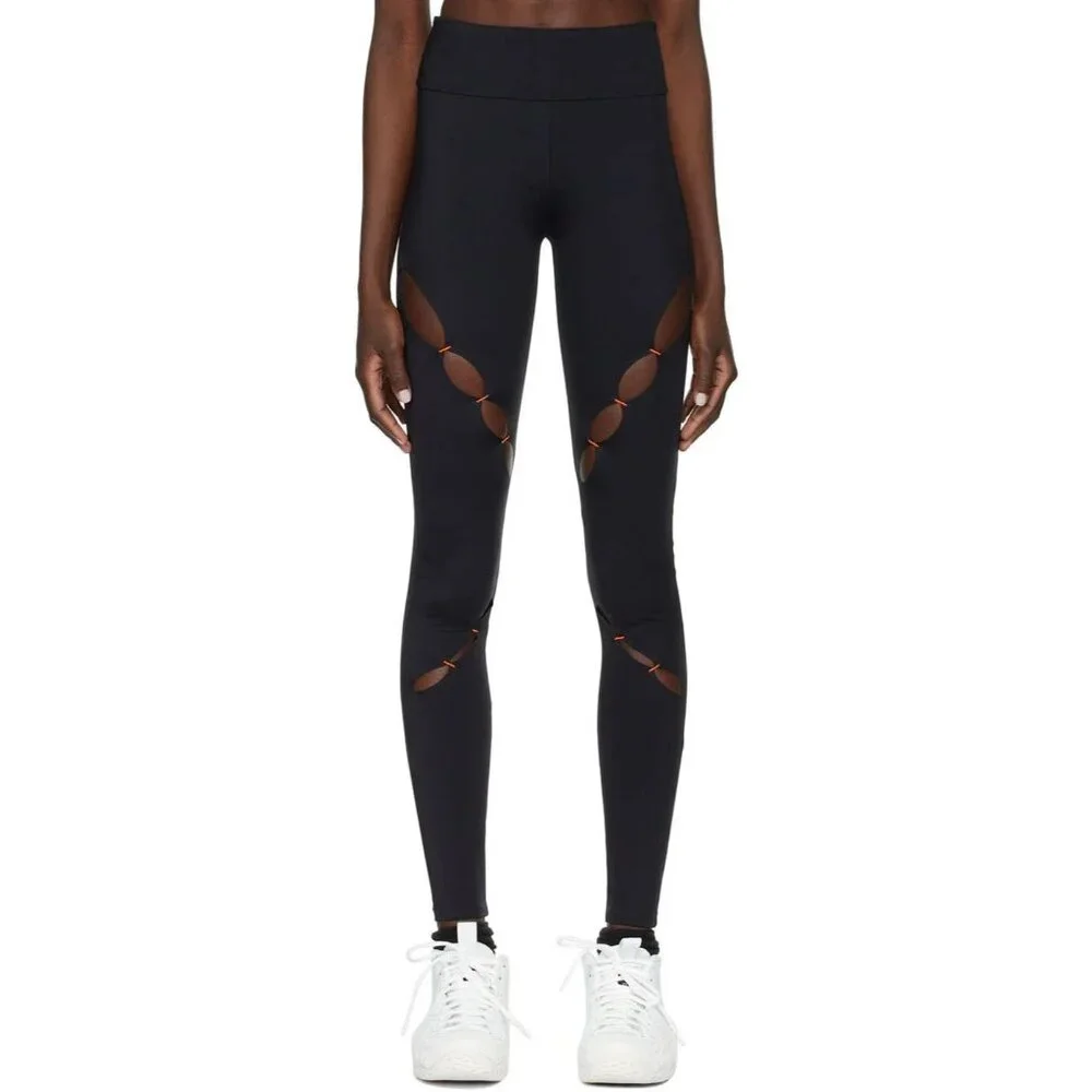 RUI Cut-Out Sport Leggings Size S Womens Black SSENSE Exclusive $365 - Picture 2 of 16
